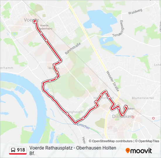 918 Bus Line Map