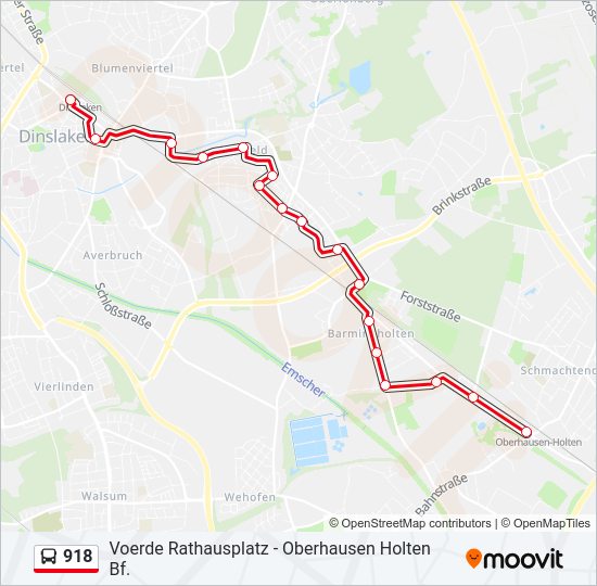 918 bus Line Map