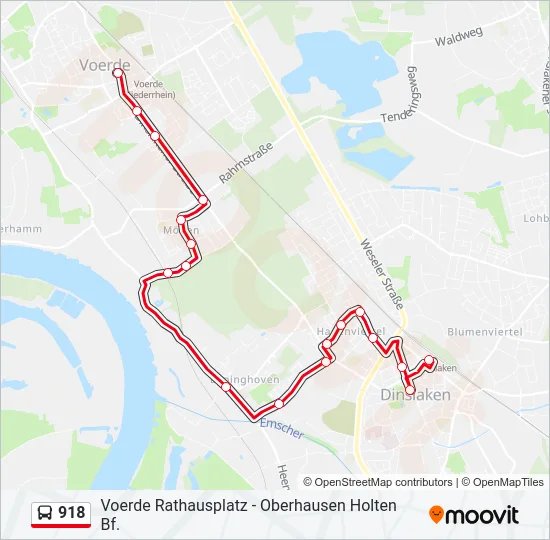 918 Bus Line Map