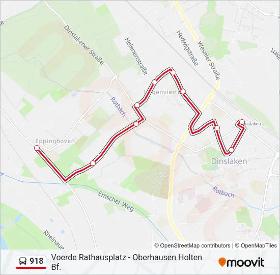 918 Bus Line Map