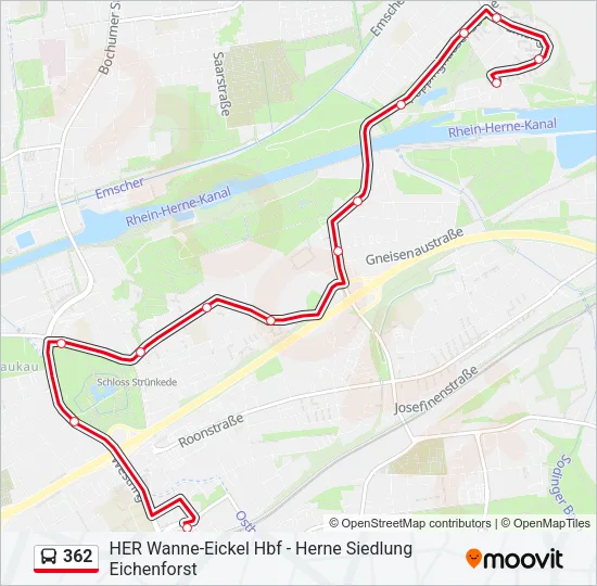 362 Bus Line Map