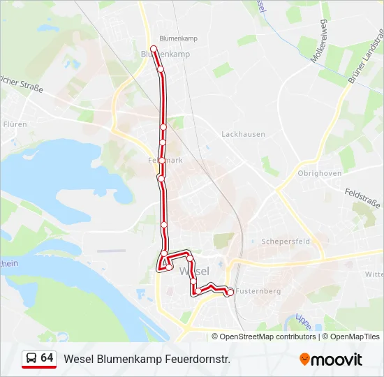 64 Bus Line Map