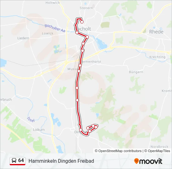 64 Bus Line Map
