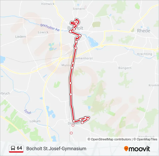 64 Bus Line Map