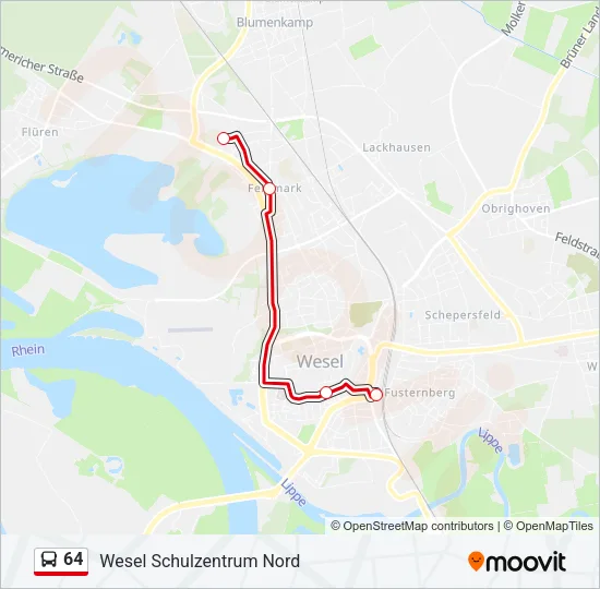 64 Bus Line Map