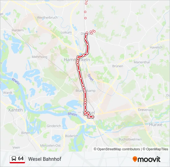 64 Bus Line Map