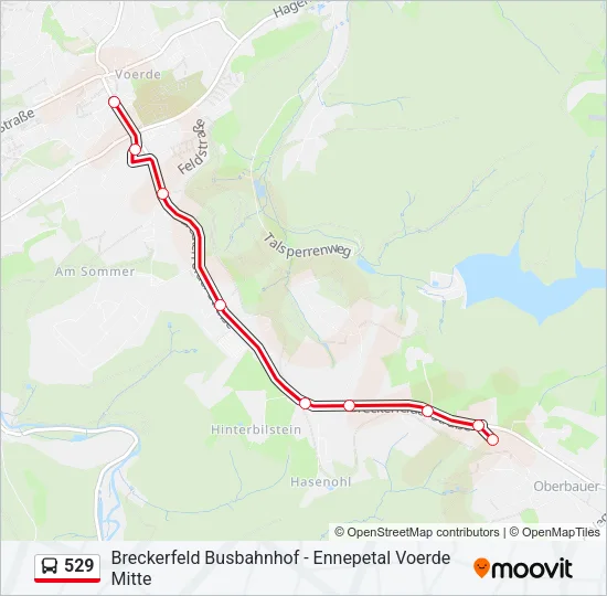 529 Bus Line Map