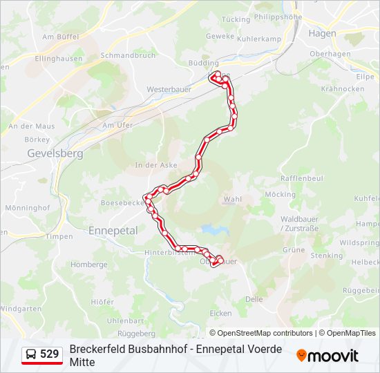 529 Bus Line Map