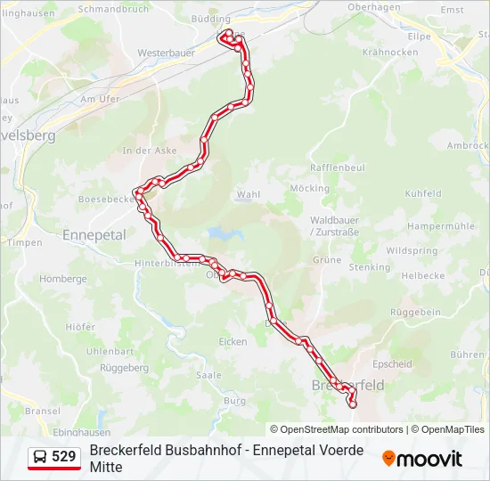 529 Bus Line Map