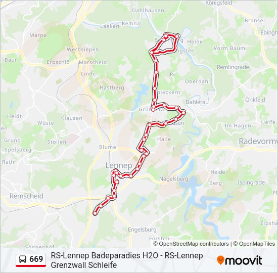 669 Bus Line Map
