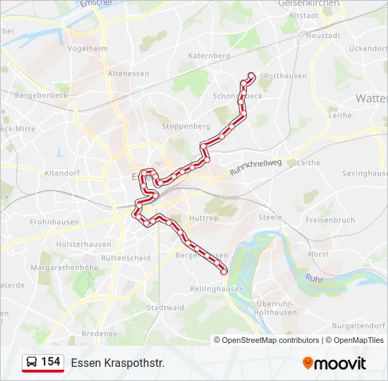 154 Bus Line Map