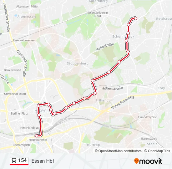 154 Bus Line Map