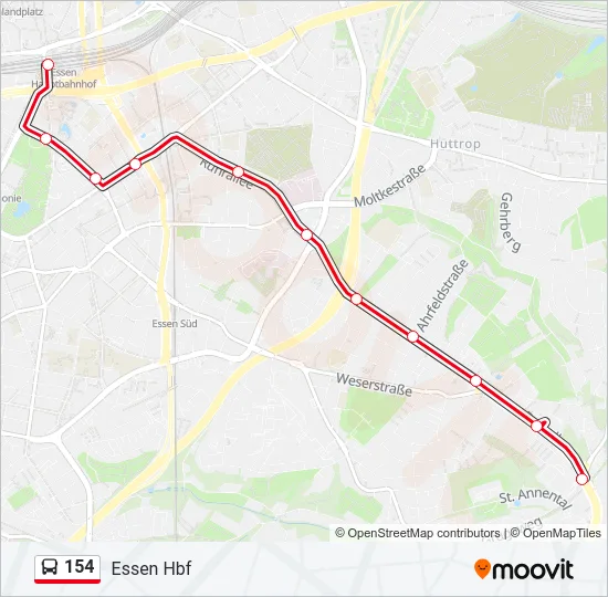 154 Bus Line Map