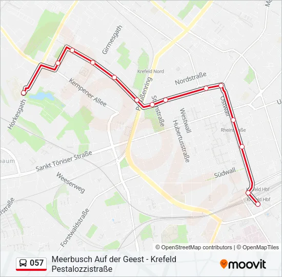 057 Bus Line Map