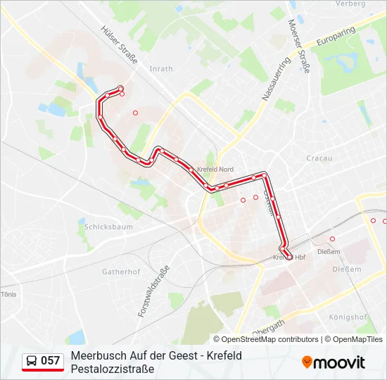 057 Bus Line Map