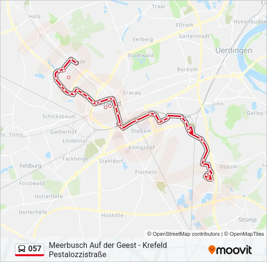 057 Bus Line Map