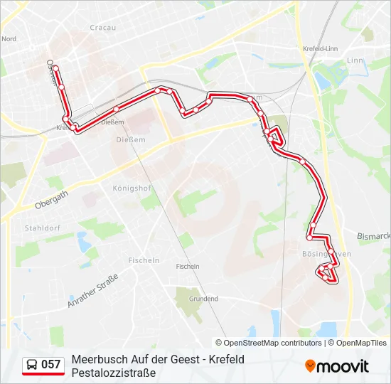057 Bus Line Map