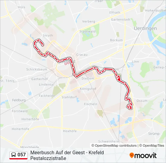 057 Bus Line Map