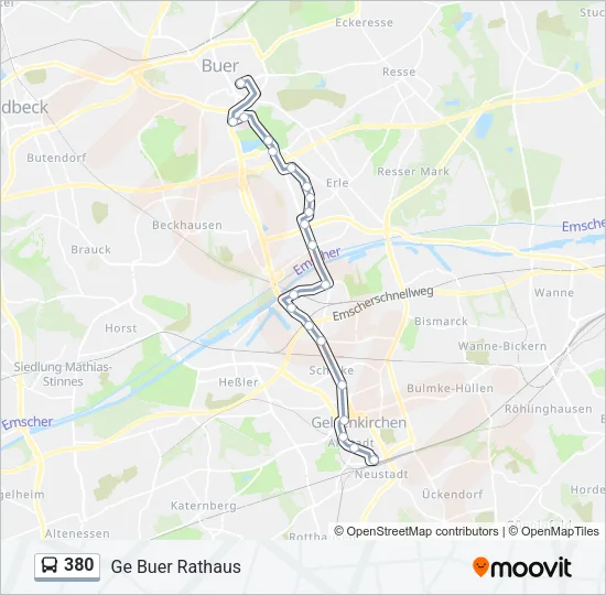 380 Bus Line Map