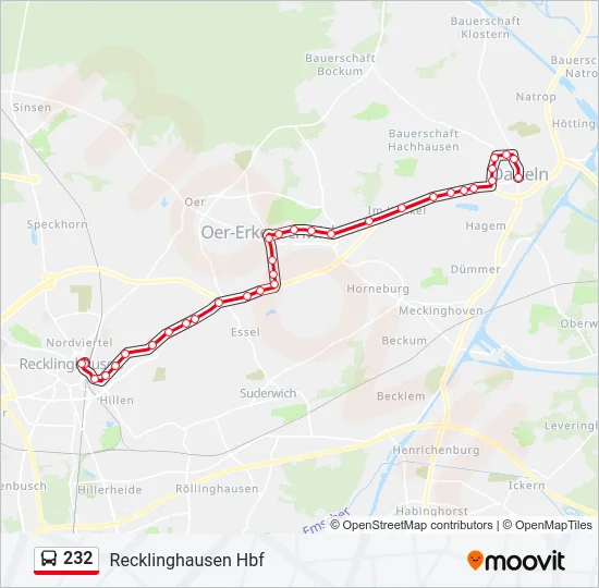 232 Bus Line Map