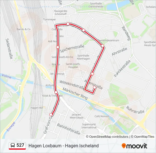 527 Bus Line Map