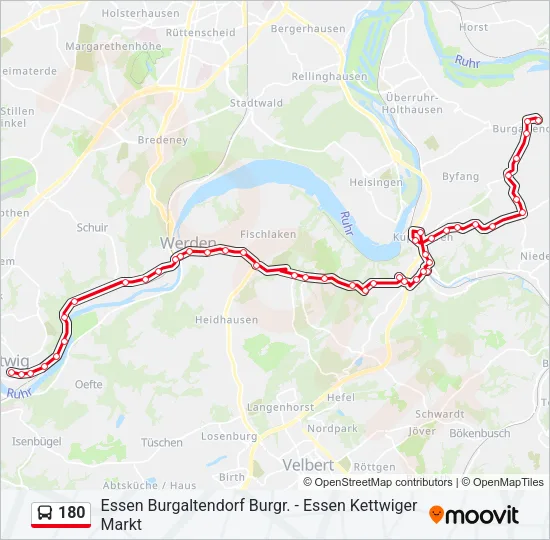180 Bus Line Map
