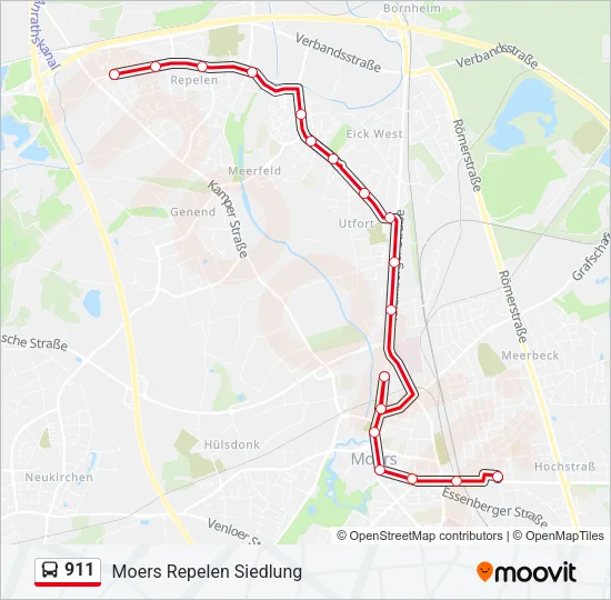 911 Bus Line Map