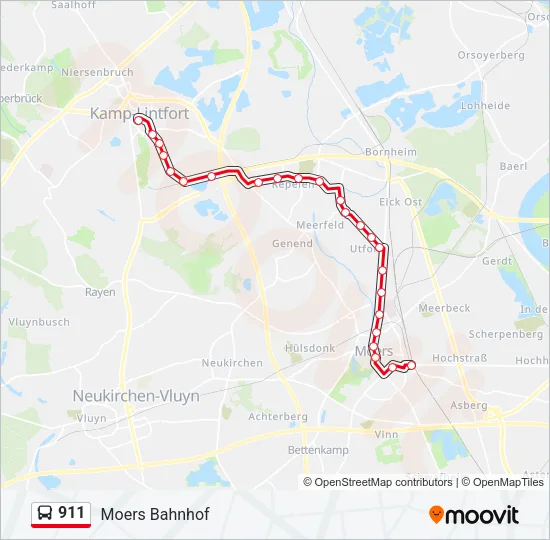 911 Bus Line Map