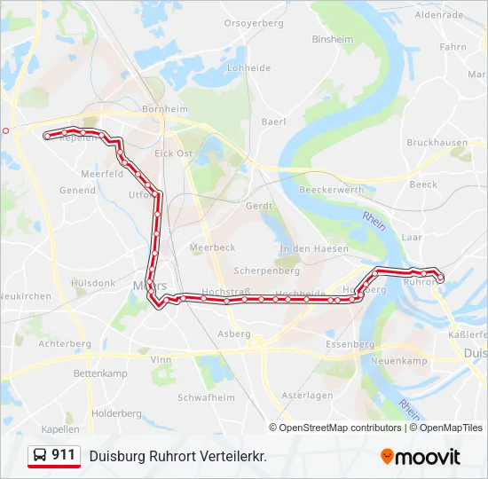 911 Bus Line Map