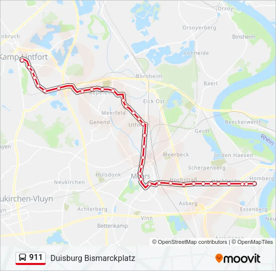 911 Bus Line Map