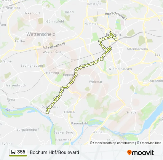 355 Bus Line Map