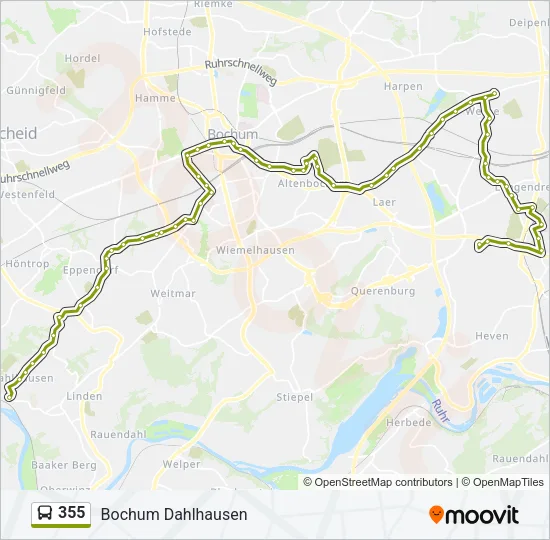 355 Bus Line Map