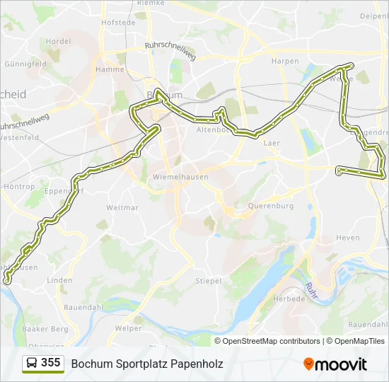 355 Bus Line Map
