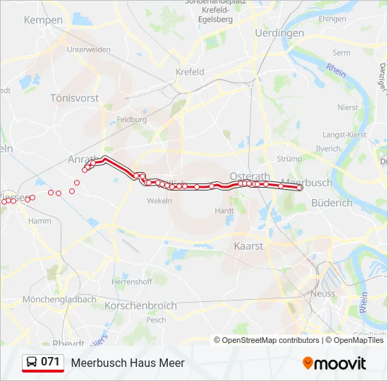 071 Bus Line Map