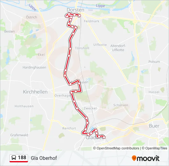 188 Bus Line Map