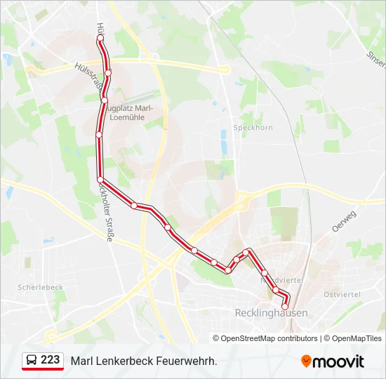 223 Bus Line Map