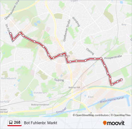 268 bus Line Map