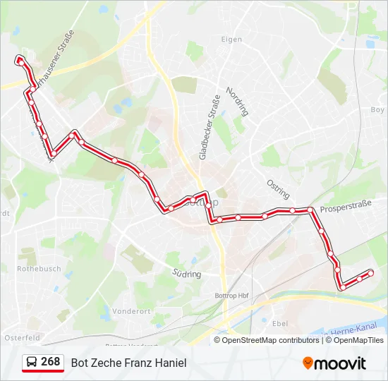 268 Bus Line Map
