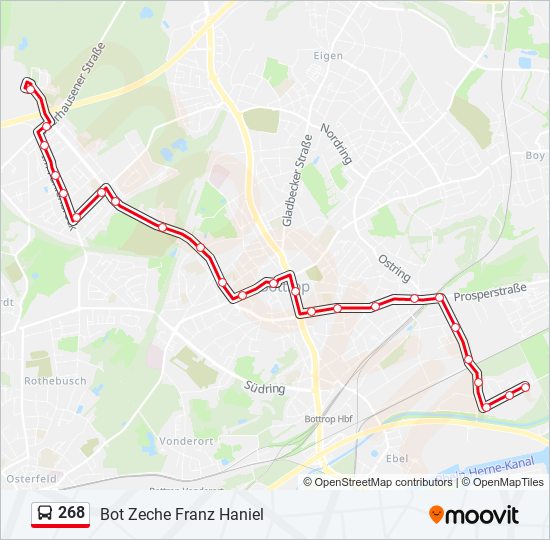 268 bus Line Map