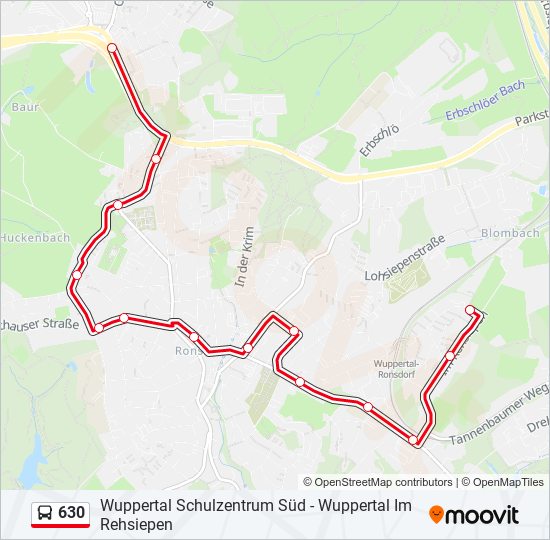 630 bus Line Map