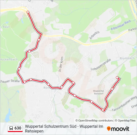 630 Bus Line Map