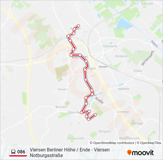 086 Bus Line Map