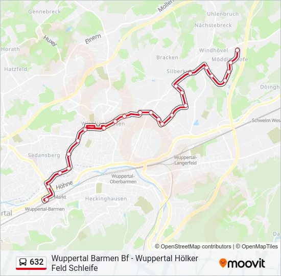 632 Bus Line Map