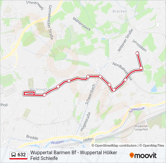 632 Bus Line Map