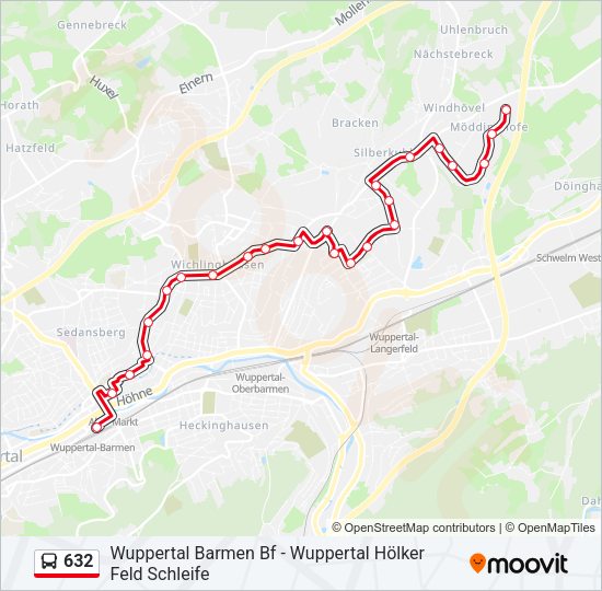 632 Bus Line Map