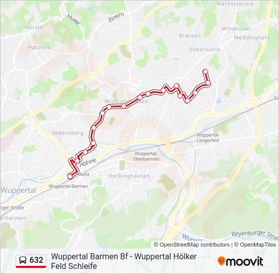 632 Bus Line Map