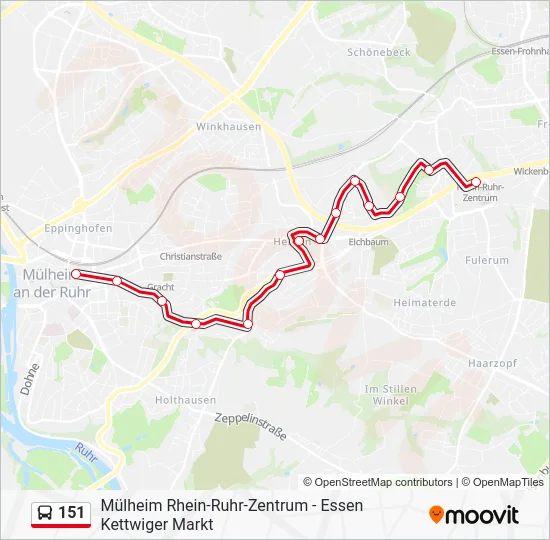 Автобус 151: карта маршрута