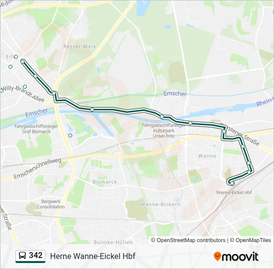 Buslinie 342 Karte