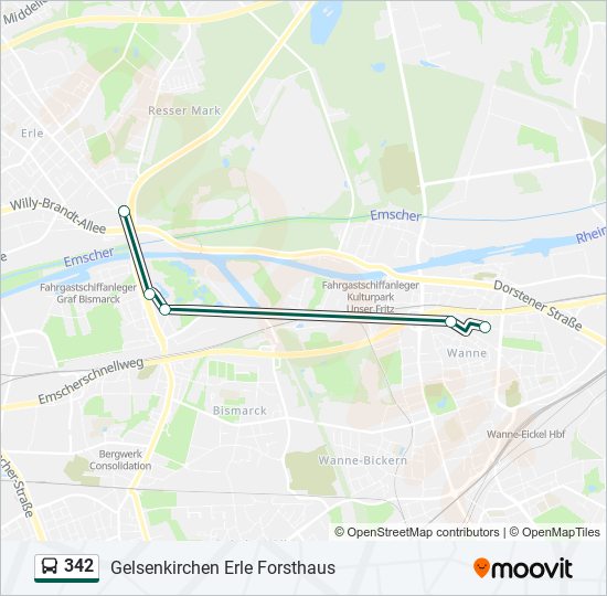 342 bus Line Map