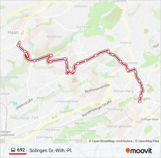 692 Bus Line Map
